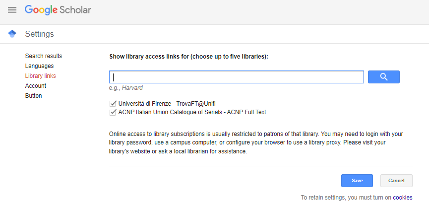 Screenshot library links